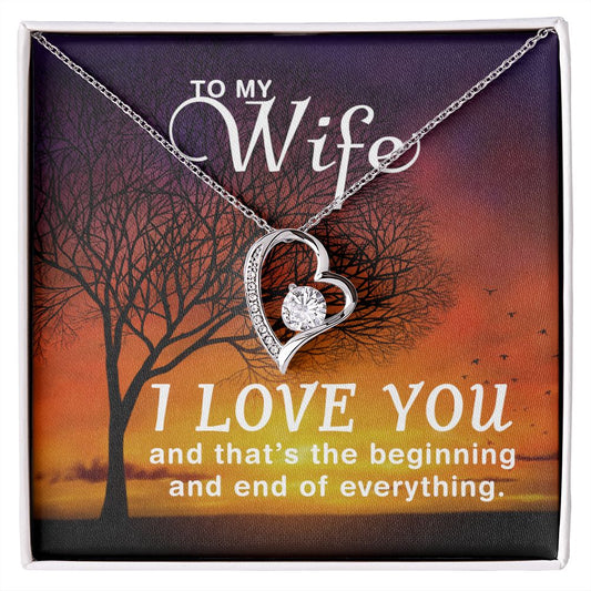 To My Wife /Soulmate  - I LOVE YOU -Necklace Gift